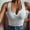White, variant on UANWENN Women Open Back -neck Slim-fit Knit Ribbed Solid-color Camisole Vest Active Tops Women Silk Top Women Business Tops Women Top for Women Maternity Clothes Womens plus Size Tops Cam Beaded V