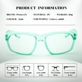 thumbnail image 4 of ProtectX Stylish Anti-Fog & Scratch-Resistant Safety Glasses, UV Protection goggles, Anti-Impact Lightweight Glasses for Men＆Women Jade Clear, 4 of 7