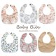 thumbnail image 4 of Babero de algodón para bebé, babero, toalla para saliva, bebé recién nacido, impermeable, floral, lindo, productos para madres y bebés, 4 of 5