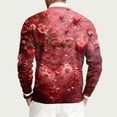 thumbnail image 6 of LWavelet Men's Floral & Heart Sweater - Artistic Pattern, Great for Valentine's Day Celebrations & Romantic Occasions Vermilion 4XL, 6 of 6