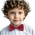 thumbnail image 4 of hengsof Nœud Papillon Classique Uni pour Garçons, Nœud Papillon Mignon pour Chemises d'Uniforme Scolaire, Parfait pour la Rentrée, 4 of 6