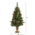 thumbnail image 2 of HomeStock 4ft Merry Pine Artificial Christmas Tree, Alpine Christmas Tree with Pinecone, Berries and 164 Branch Tips in Decorative Urn, 2 of 7