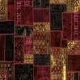 thumbnail image 1 of Ahgly Company Indoor Square Patchwork Brown Transitional Area Rugs, 6' Square, 1 of 4