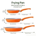 thumbnail image 3 of KITEXPERT Non Stick Frying Pan, 8" 9.5" 11" Ceramic Pan Set with Lid, Non Toxic Cooking Pan, Skillet for Induction Hob, 3 of 4