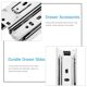 thumbnail image 5 of 2 pares de carriles de pista de cajones Diapositivas de cajones de tres secciones Accesorios de muebles (Plata), 5 of 6