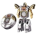 thumbnail image 1 of Generic Brand Transformable Fidget Spinner Toys, 3D Printed Robot Figure for Stress Relief, Interactive Sensory Play, Anxiety Reducer for Kids & Adults, Dual-Form Design Gold Silver Green, 1 of 8