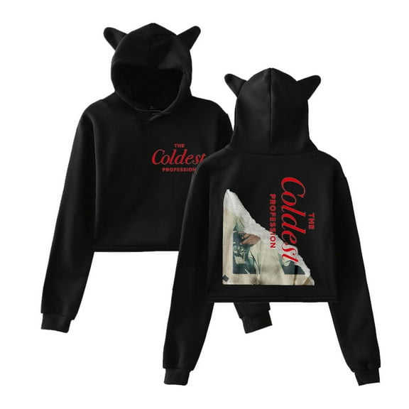 The Coldest Profession Album Collection Merch Cat Ear Hoodie – Women’s Graphic Pullover Sweatshirt, Fashion Top for Music Fans