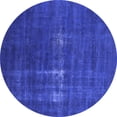thumbnail image 1 of Ahgly Company Indoor Round Oriental Blue Industrial Area Rugs, 6' Round, 1 of 4