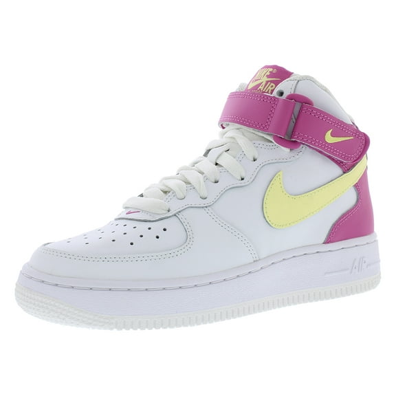 Nike Air Force 1 Mid GS Girls Shoes Size 6, Color: Summit White/Citron Tint