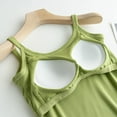 thumbnail image 7 of Pink Top , Tank Top with Bra Built In , Halter Tops for Women with Built In Bra Solid Color Summer Chest Pad Bra Integrated Slimming Sports Inner Wear Outer Wear Sleeveless Top, 7 of 7