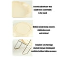 thumbnail image 5 of Nkmbld 4PCS Reusable Lightweight Dessert Plates Plastic Serving Trays for Party Dinner Plates Dishwasher Plastic Plates for Fruits, Snack, Pasta, Cake, Dessert, Brown, 5 of 7