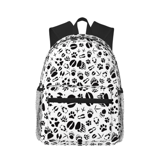 Easygdp Black Footprints Mochila Casual para Portátil, Mochila para Escuela, Viajes, Negocios