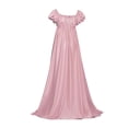 thumbnail image 6 of Oksale Empire Waist Gown Dresses for Women Formal Floor Length Evening Dress Elegant Puff Sleeve Gowns Renaissance Medieval Maxi Dresses Off the Shoulder Victorian Dress Pink, 6 of 8