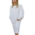 thumbnail image 1 of MesaSe Robe Longue d'Automne pour Femmes Couleur Unie Col Rond Manches Longues Robe Décontractée Ample de Vacances, 1 of 5