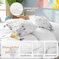 thumbnail image 3 of Spring Floral Bedding 3 Piece Duvet Cover Set Queen Size, Elegant Butterfly Summer Botanical Soft Microfiber Comforter Cover with Zipper Closure & Pillowcases, Wrinkle & FadeResistant Quilt Cover, 3 of 9