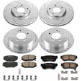 thumbnail image 3 of PowerStop Front and Rear Z23 Evolution Sport Carbon-Fiber Ceramic Brake Pad and Drilled & Slotted Rotor Kit Fits: HYUNDAI Select Models K4440, 3 of 10