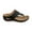 Black, variant on Women's Slippers Hollow Metal Circle Thick Soled Wedge Heel Flip Flops Black