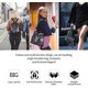 thumbnail image 4 of Mochila para Mujer (Negro, con Adornos de Bolas de Piel), Mochila para Mujer de PU, Bolso de Viaje de Cuero antirrobo Impermeable con Cremallera Oculta para Mujer, 4 of 5