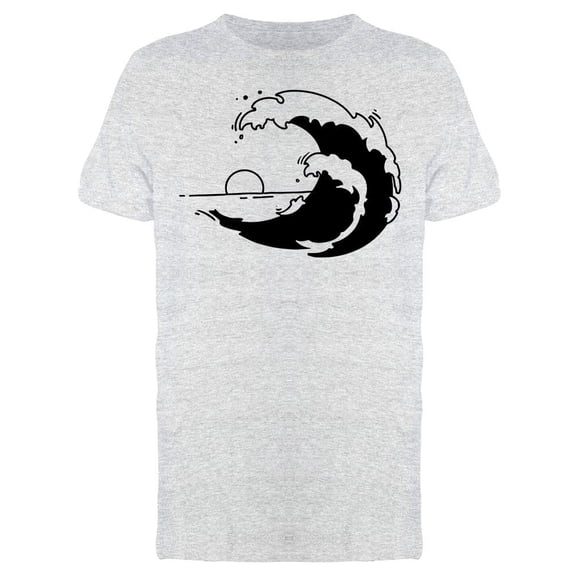 Ocean Wave Over Sunset Design Tee Men's -Image by Shutterstock