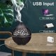 thumbnail image 4 of Humidificador de color de grano de madera oscura de 180 ml, humidificador de aroma ultrasónico USB con 7 luces LED de colores difusor de aroma para dormitorio, yoga, oficina JM, 4 of 5