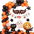 thumbnail image 1 of Halloween Balloon Arch Garland Kit Halloween Banner Flags Balloons Set for Halloween Theme Party Background Classroom Decorations, 1 of 6