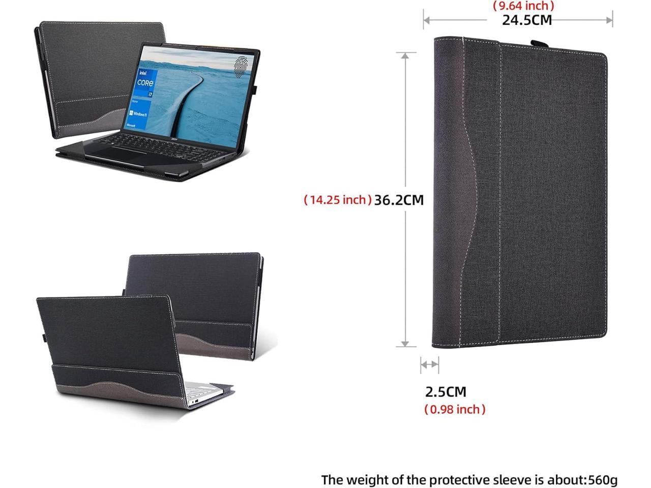 Laptop Case for Acer Aspire 5 Notebook Laptop 15.6" All-Inclusive Anti-Fall Protective Cover PU Leather Computer case