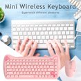 thumbnail image 4 of Gato en forma de 2.4G compatible con Bluetooth 84 Teclas PC Desktop Wireless Keyboard Mouse Barbie Nuevos Originales, 4 of 7