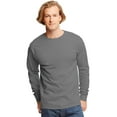 thumbnail image 1 of Hanes T-Shirt à Manches Longues pour Hommes Sans Étiquette - Meilleur Vendeur, TG, Gris Fumée, 1 of 1