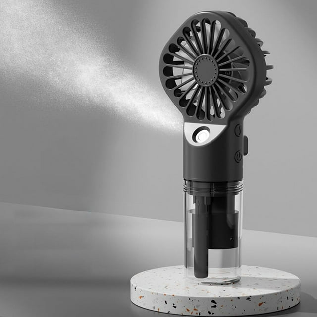 Yisang Mini USB Handheld Fan: Set Of 2 Battery Pocket Fans With Mist Spray Function 20ml Water Tank (Mini Fan Humidifier Mini Water Spray Fan Table Fan)
