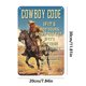 thumbnail image 5 of Placa Metal Vintage Westside Cowboy Pintura Hierro Rectangular Arte para El 20x30cm, 5 of 9