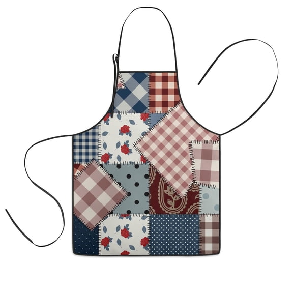 Pioneer Flower Floral Print Pattern Kids Aprons for Girls and Boys,Adjustable Neck Strap Toddler Aprons for Kids Cooking Baking