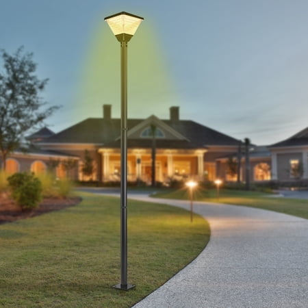 Street Light Pole, Galvanized Steel Street Lamp Post, Outdoor Street Courtyard Parking Lot Lighting Post