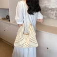 thumbnail image 4 of Bolso Hombro para Mujer Con Cordón Malla Tejido Mano Color Sólido, 4 of 9