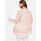 thumbnail image 3 of Blusa Túnica Talla Extra Talla Extra Rosegal  Suéteres Cárdigans, 3 of 5