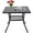 Black/White, variant on DELMANGO Round Outdoor Bistro Table with Matal Frame and Adjustable Foot Pads for Garden Balcony, Black/White