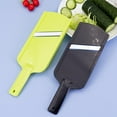 thumbnail image 2 of Adjustable Stainless Steel Mandoline Slicer for Vegetables, Includes Food Pusher and Cleaning Brush, Kitchen Tool( black), 2 of 5