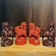 thumbnail image 2 of A pair of ebony carved auspicious cloud and qilin ornaments, solid wood qilin decorations for home and office use, made of rosewood., 2 of 4