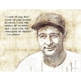 thumbnail image 3 of Ball, Susan 24x19 Black Modern Framed Museum Art Print Titled - Lou Gehrig Sketch, 3 of 5