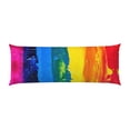 thumbnail image 2 of Disketp Rainbow Colored Print Body Pillow Cover - Super Soft 20x54 Body Pillow Case,Long Side Hidden Zipper, 2 of 8
