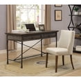 thumbnail image 4 of Coast To Coast Imports Corbin Medium Brown 2-Drawer Desk with Crown Molded Top, 4 of 6