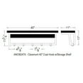 thumbnail image 2 of Alaterre Furniture Claremont 40"L Rustic Wood Coat Hook with Shelf, 2 of 15