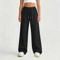 thumbnail image 6 of StSilkitty Loose Sweatpants for Boys Girls Solid Color High Waist Elastic Drawstring Wide Leg Jogger Trousers with Pockets, 6 of 9
