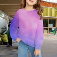thumbnail image 2 of Mercatoo Baby Girls Sweatshirt Drop Shoulder Long Sleeve Tie Dye Loose Pullover Shirts Fall Casual Warm Tops for Kids, 2 of 7