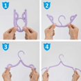 thumbnail image 4 of KAIYANG Percha de plástico portátil, plegable, para viajes, para la familia, 9 piezas, 4 of 5