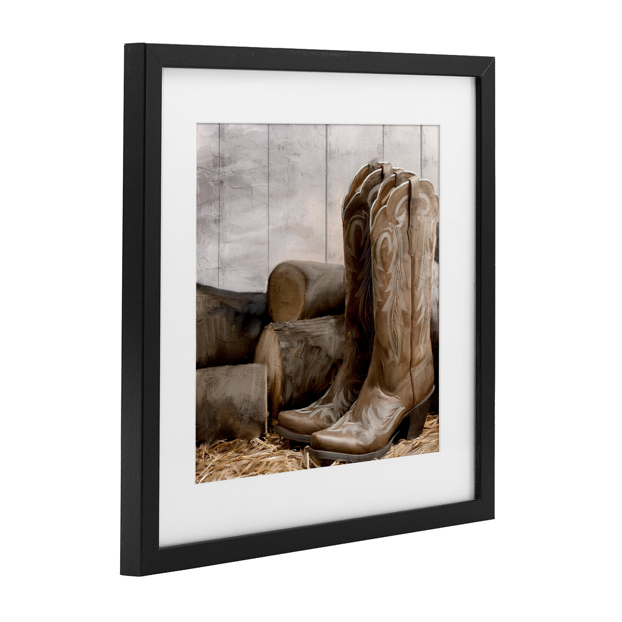 Stupell Industries Kick Off Your Boots Black Framed Print Under Glass, design by Kim Allen