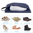 thumbnail image 4 of Uxcell Shoe Bags for Travel, Portable Shoe Bag with Zipper for Travel, Navy Blue 4 Pack, 4 of 5