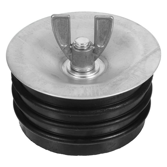 FRCOLOR Steel Mechanical Test Plug Sturdy Sewer Clean Out Cap With Galvanized Screw And Wing Nut Fit For Most Pipe Sink Pool 3 Inch