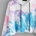 thumbnail image 5 of Pink Women's Long Sleeve T-shirt, Fashion O Neck Colorful Hoodie Drawstring Sweatershirt Top XL, 5 of 6