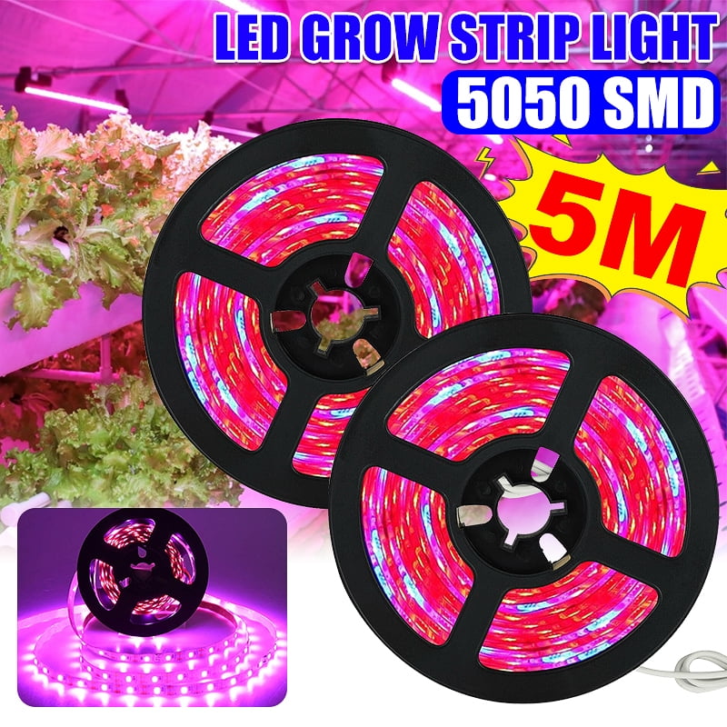 16.4FT 5M USB LED Grow Light Strip Full Spectrum Strip Indoor Plant Growing Lamp