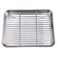 thumbnail image 3 of MYG for Stainless Steel Baking Sheet and Rack Set - 26x20x2.5cm Kitchen Roasting Pan with Cooling Wire Rack for Oven Cooking, Baking, Grilling - Durable, Easy Clean, Even Heating, 3 of 10